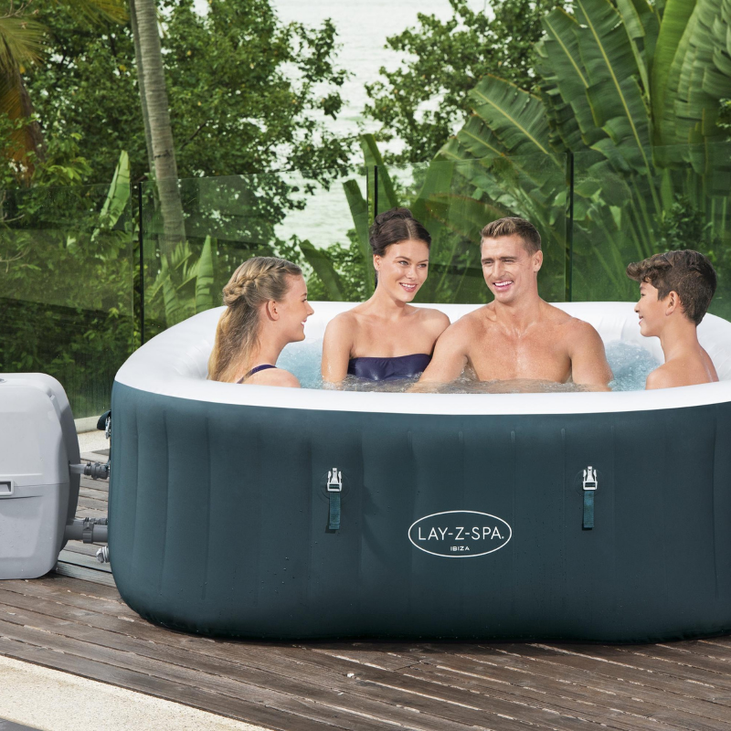 Bestway Ibiza Airjet – quadratischer aufblasbarer Whirlpool für 6 Personen — Ansicht 3