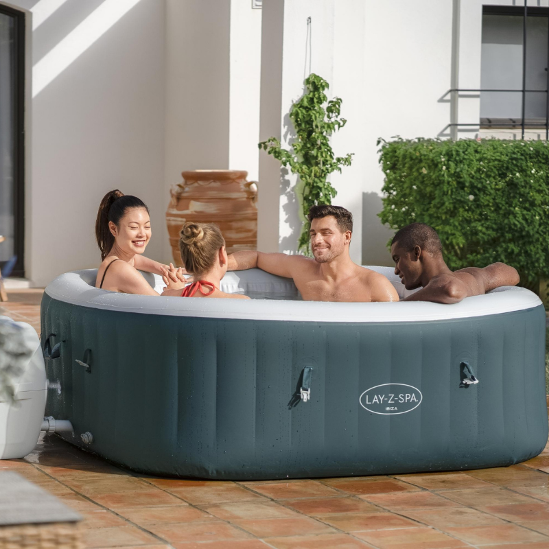 Bestway Ibiza Airjet – quadratischer aufblasbarer Whirlpool für 6 Personen — Ansicht 4